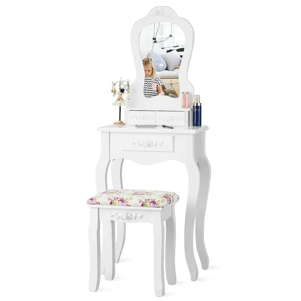 Harozertan Vanity dressing table design with miror with stool