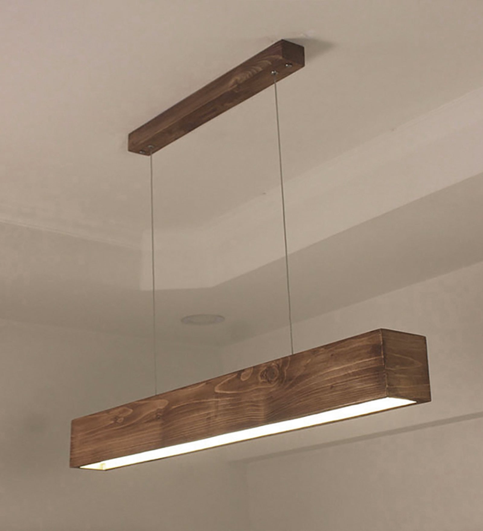 Clara 48 Brown Wooden LED Hanging Lamp