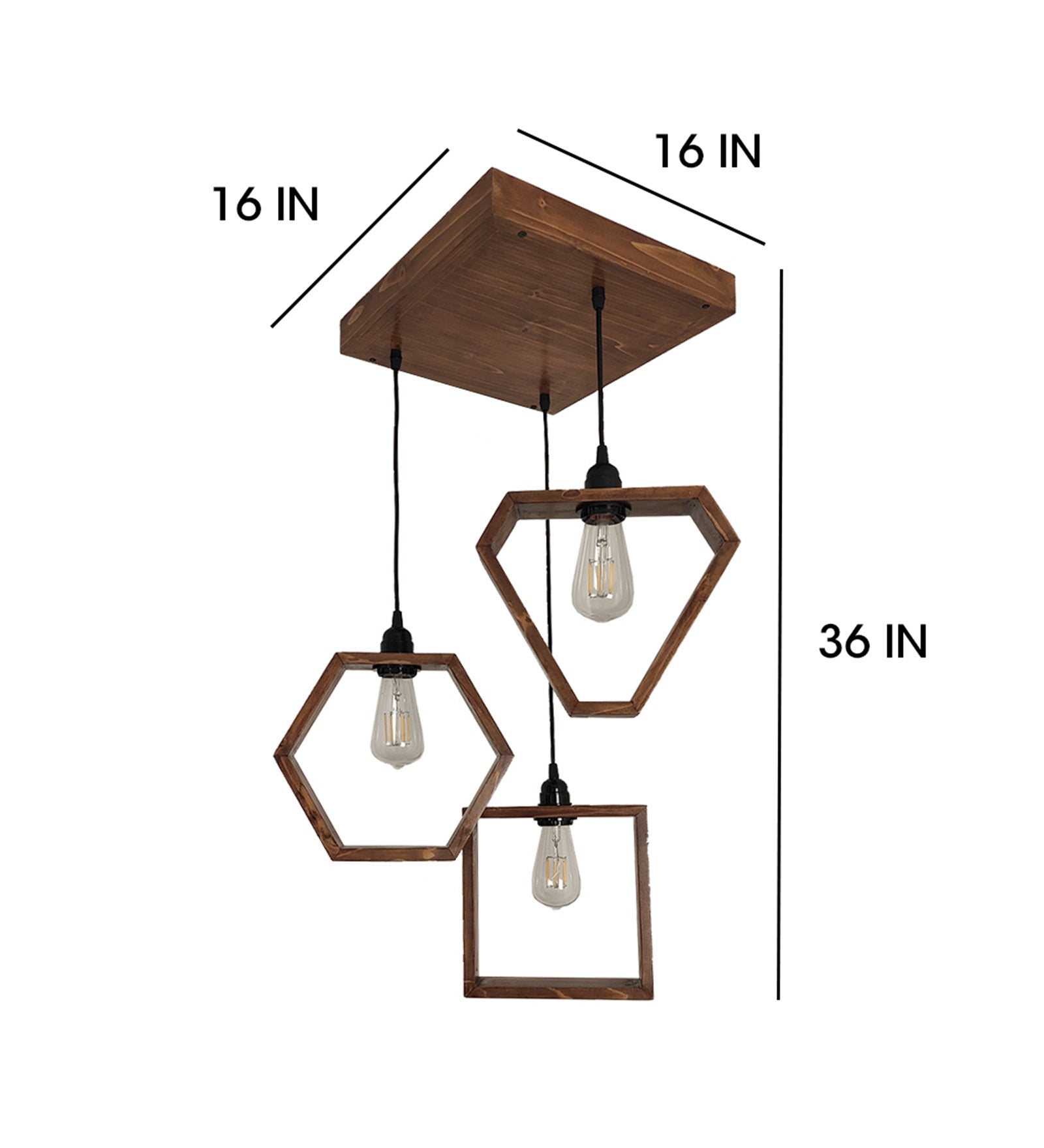 Clark Brown Cluster Hanging Lamp (BULB NOT INCLUDED)