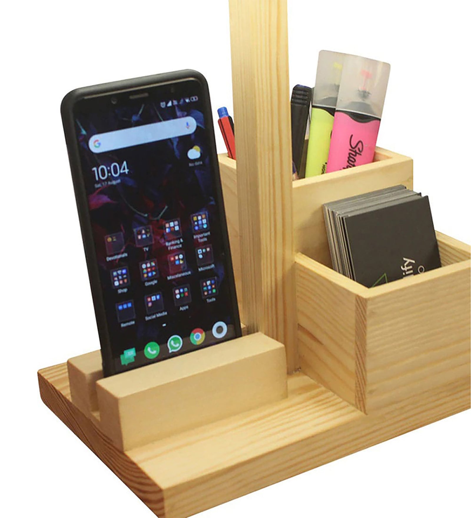 Minister Wooden Table Lamp With Mobile Stand