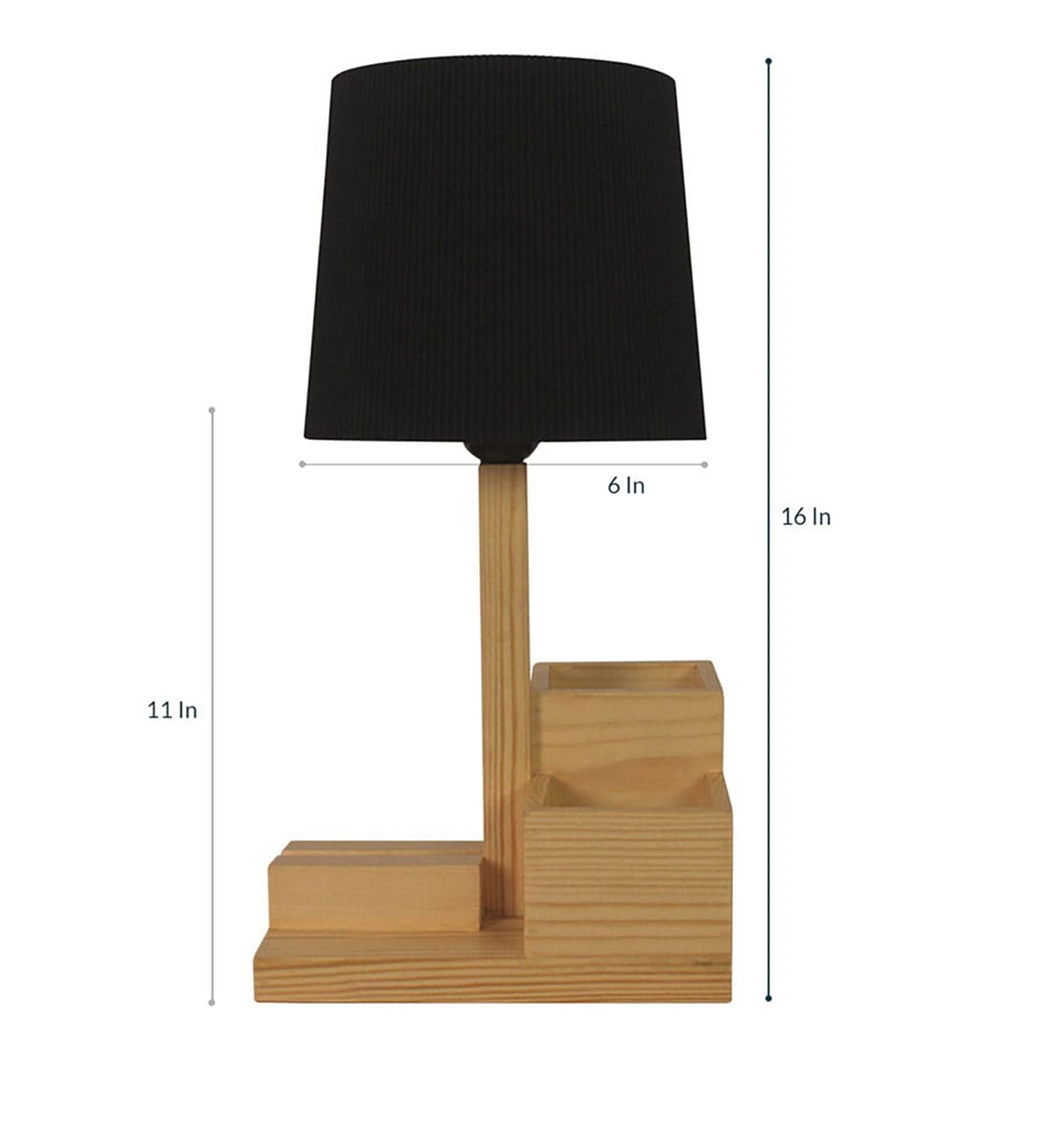 Minister Wooden Table Lamp With Mobile Stand