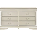 Silver Champagne Classic Dresser – Traditional Chest, Metal Gear Drawers & Elegant Design