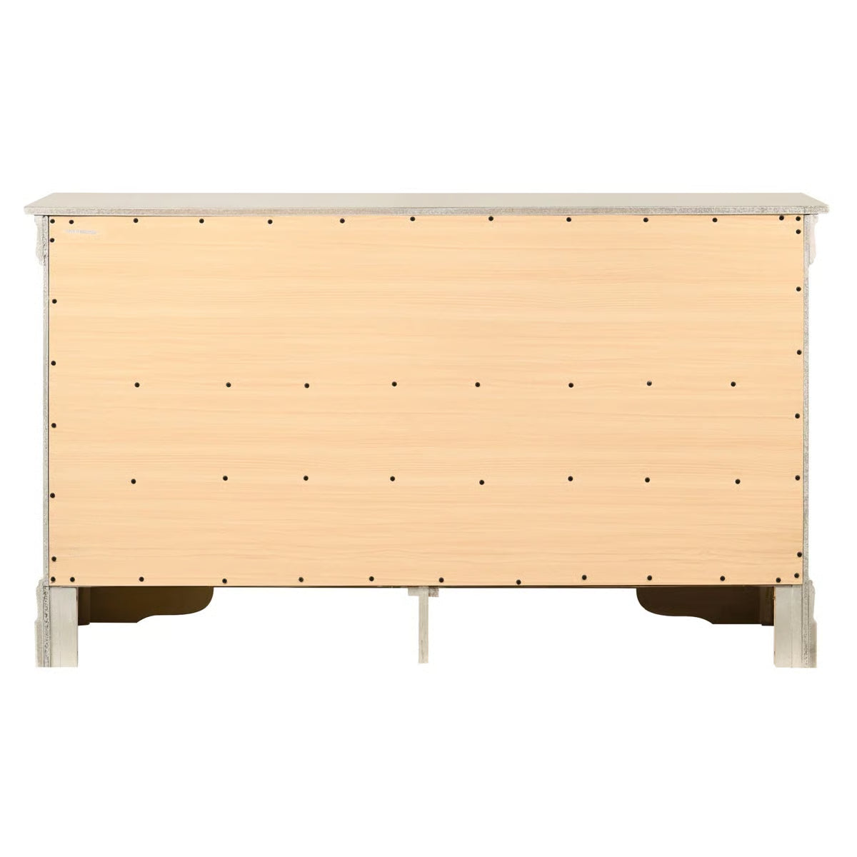 Silver Champagne Classic Dresser – Traditional Chest, Metal Gear Drawers & Elegant Design