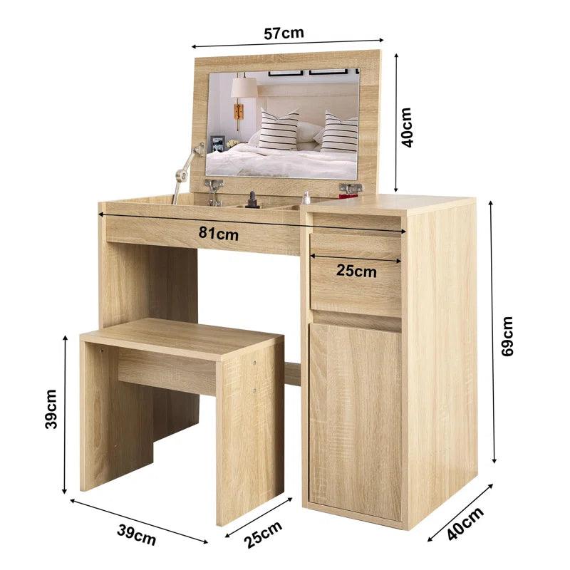 Ella Dressing Table with Mirror - Ouch Cart 