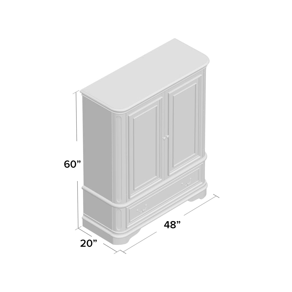Colchester Armoire Modern Bedroom Wardrobe Storage Cabinet