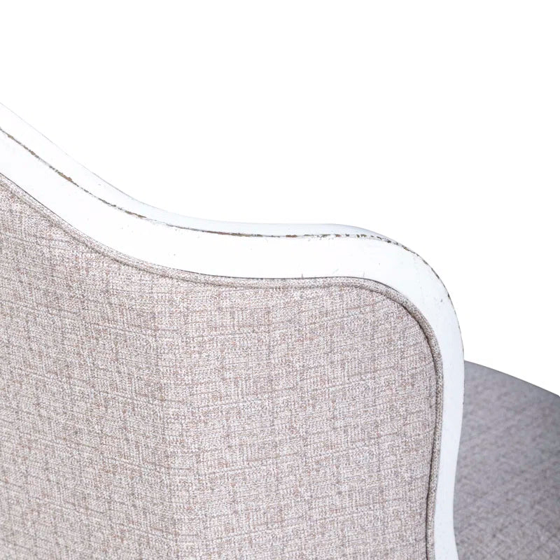  Colchester French Country Upholstered Armchair in Textured Linen Fabric