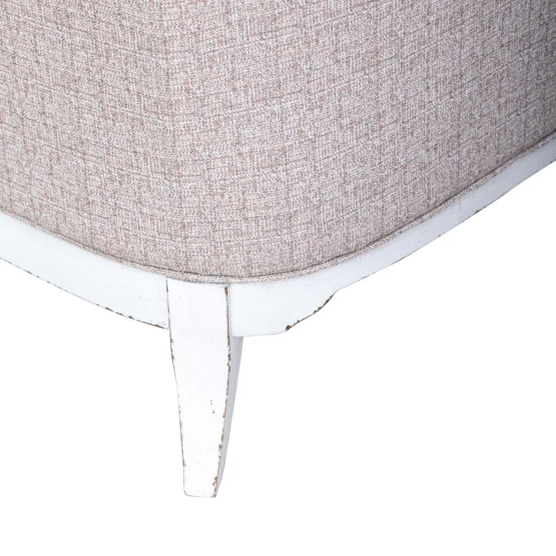  Colchester French Country Upholstered Armchair in Textured Linen Fabric