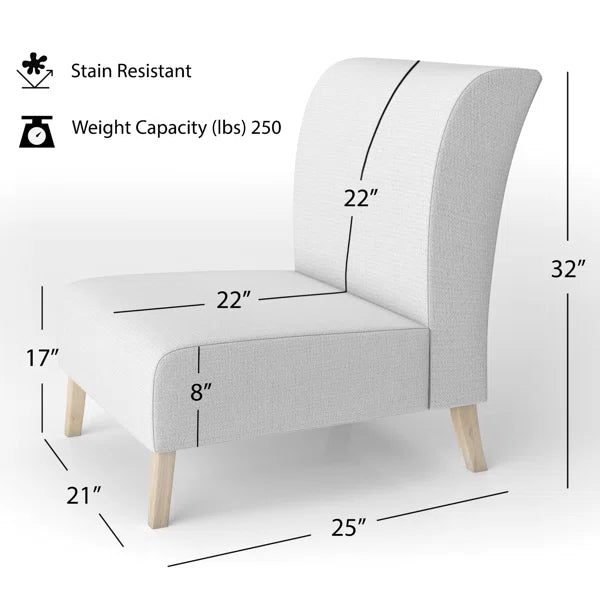 Patterned Accent Chair with Rich Italian Ink Print & Comfortable Upholstered Design