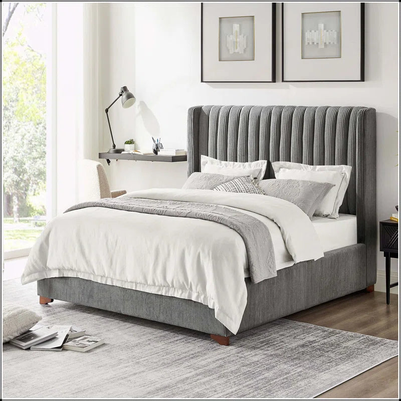 Corduroy Full Size Modern Design Bed