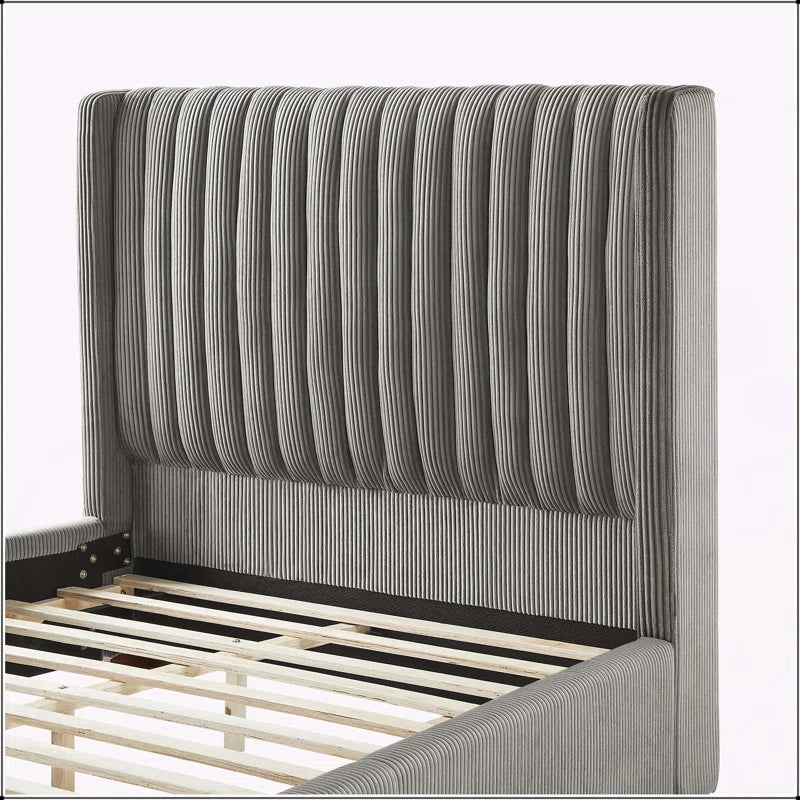 Corduroy Full Size Modern Design Bed