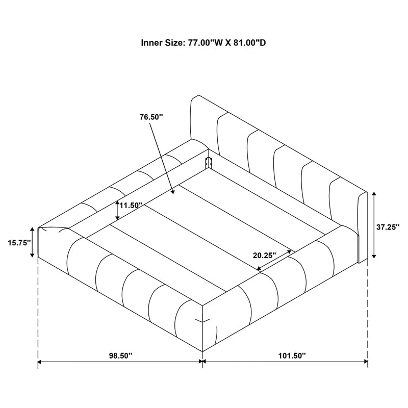 Crowley Upholstered Platform Bed