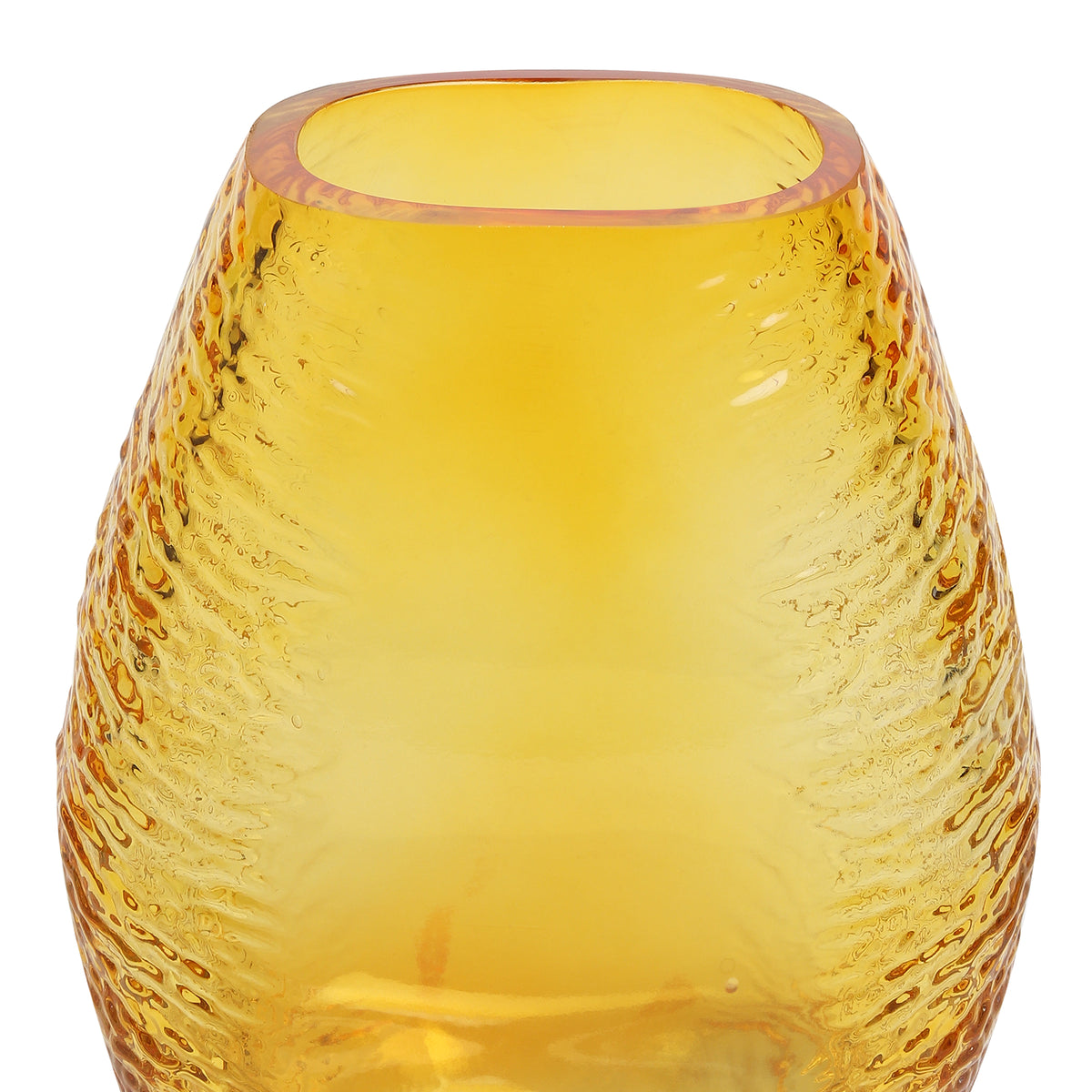 Solara Amber Crystal Vase Small