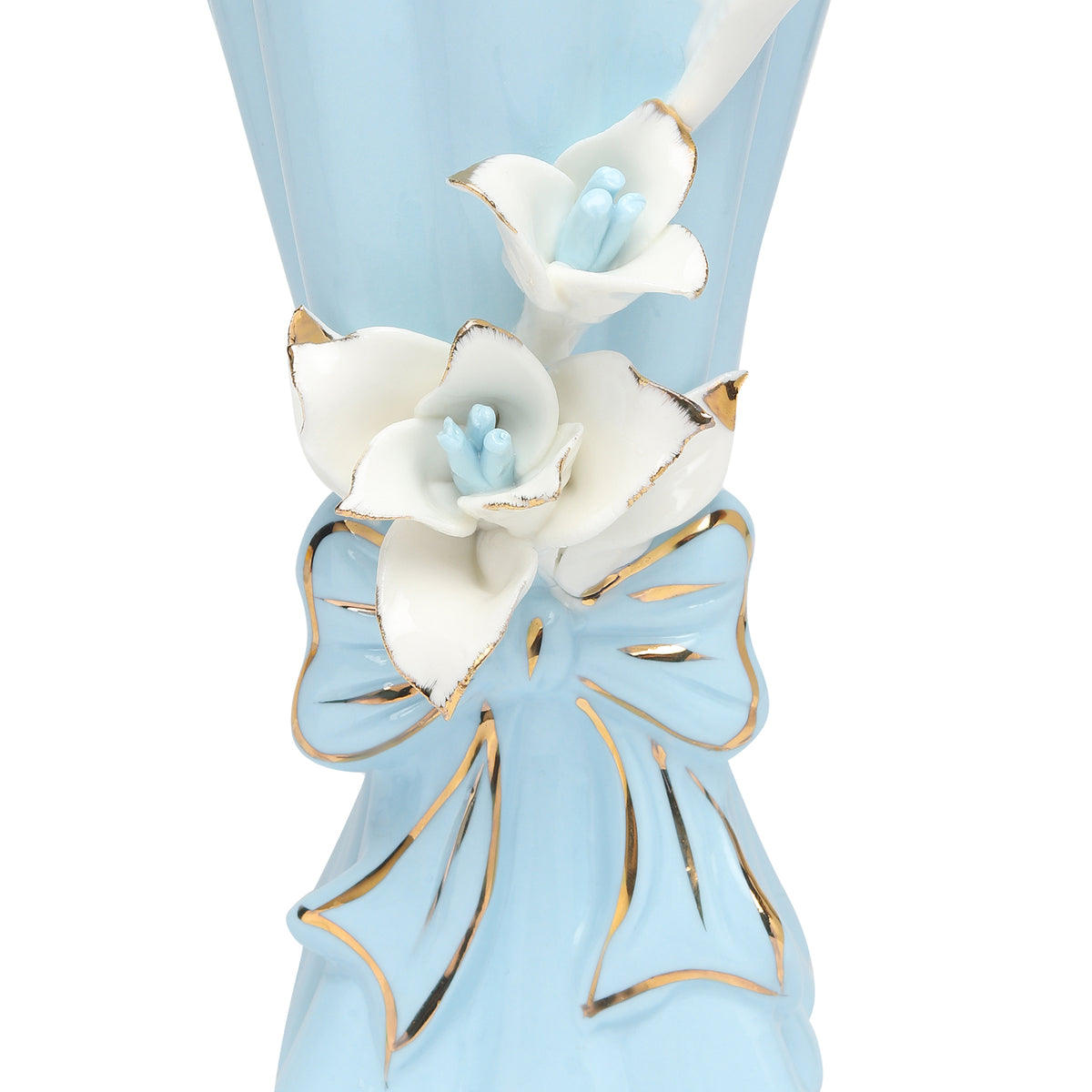 Isolde Fleur Big Blue Porcelain Vase - Ouchcart