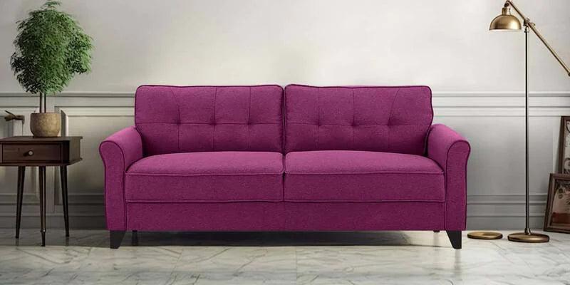 Fabric 3 Seater Sofa In Pink Colour - Ouch Cart 