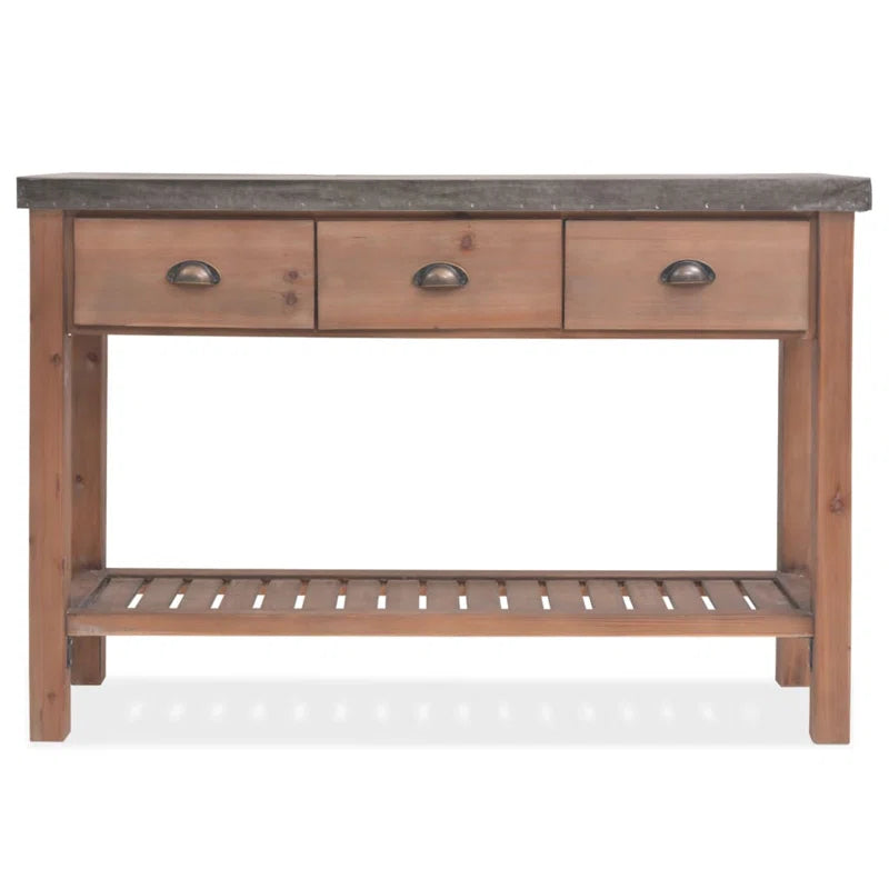 Yulia  Solid Wood Console Table