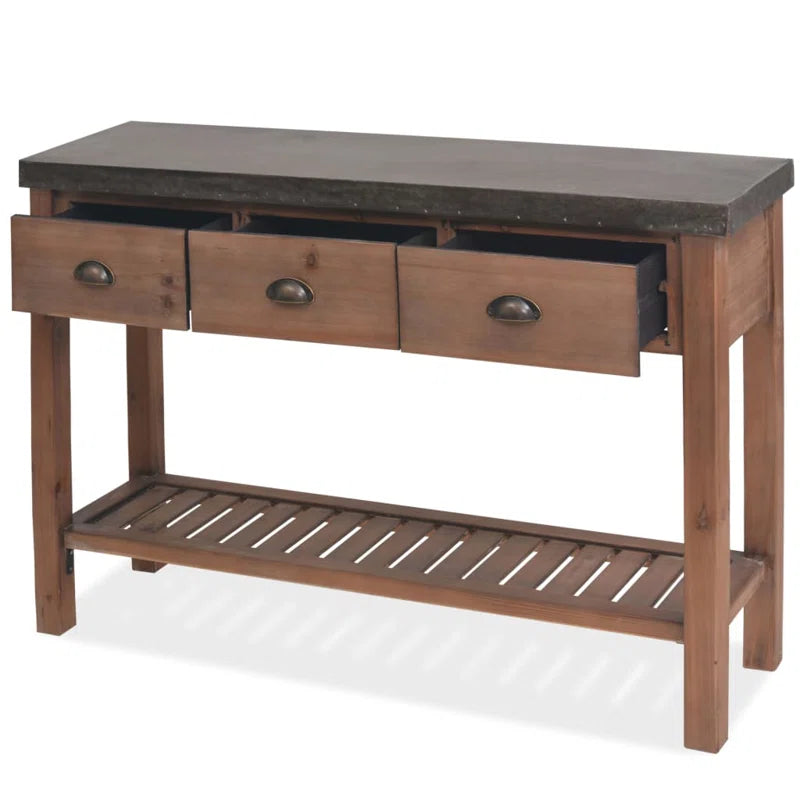 Yulia  Solid Wood Console Table