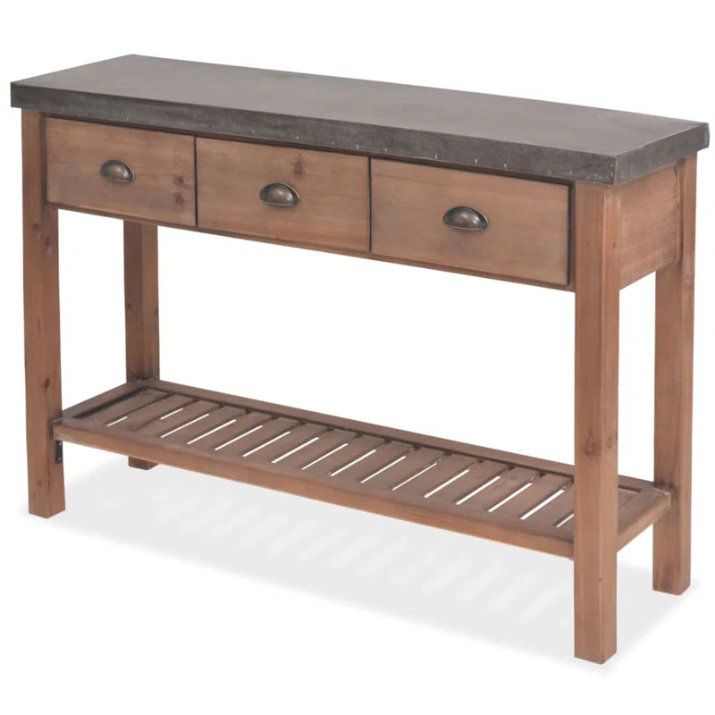 Yulia  Solid Wood Console Table