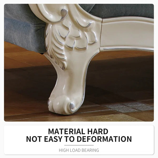 European Style Solid Wood Carved Fabric Sofa – Luxury Upholstered Living Room Sofa