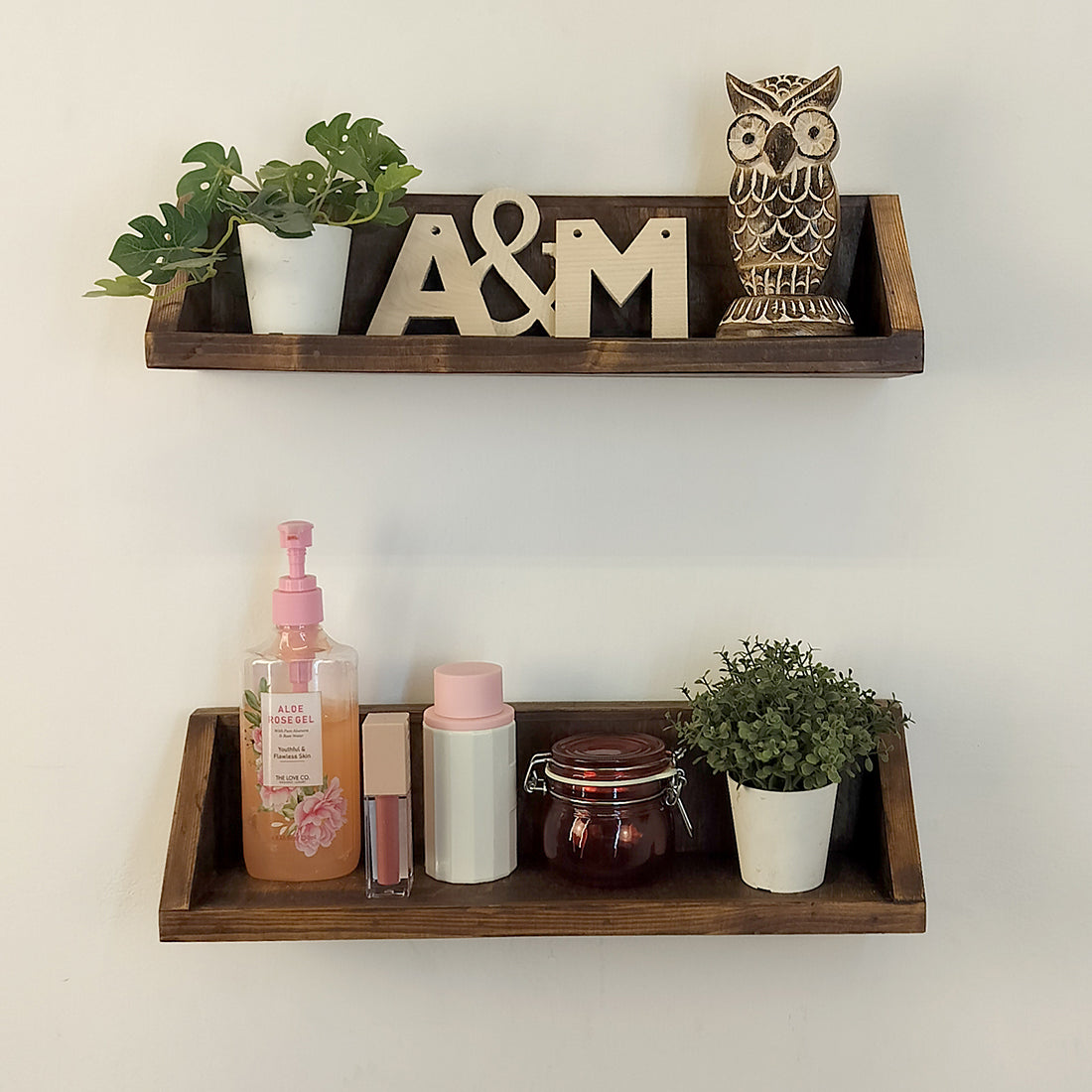 Daniel set of 2 Wooden Wall Shelf Organiser -OUCH CART | Wall Shelves