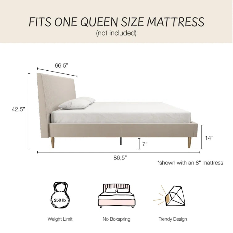 Daphne Upholstered Platform Bed