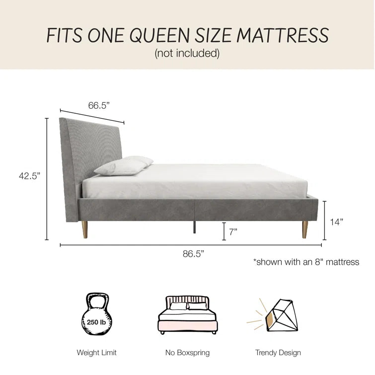 Daphne Upholstered Platform Bed