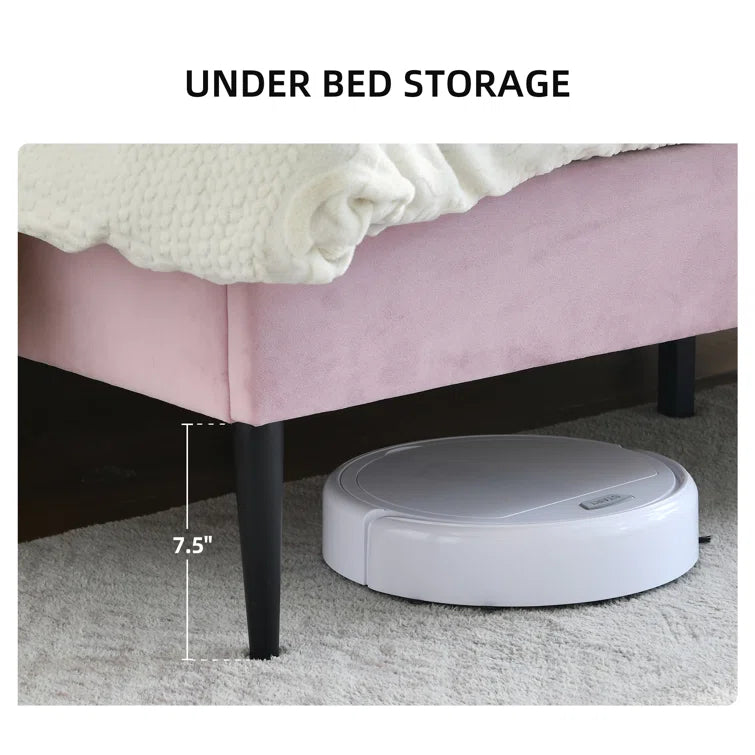 Deeb Tufted Upholstered Flower Silhouette Headboard Platform Bed