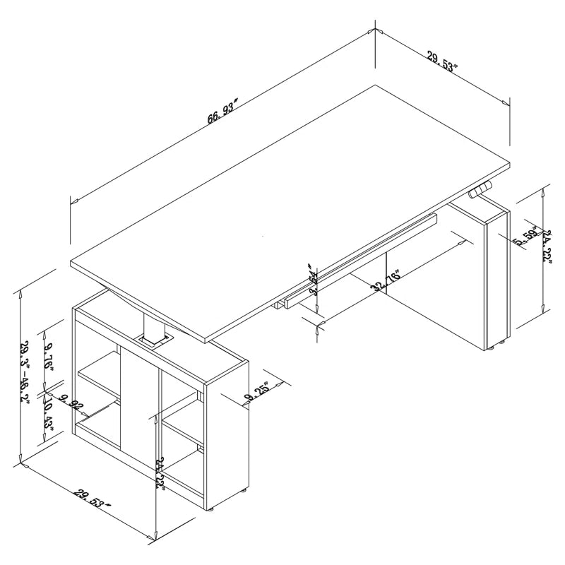 Adjustable Metal Base Standing Desk