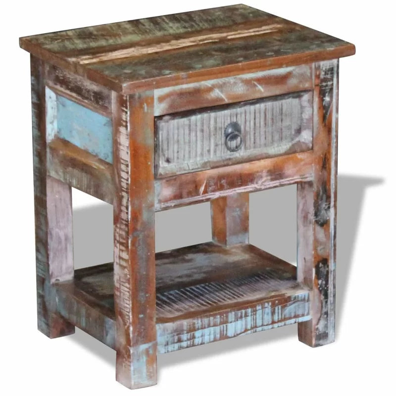 Shi Solid Wood Bedside Table