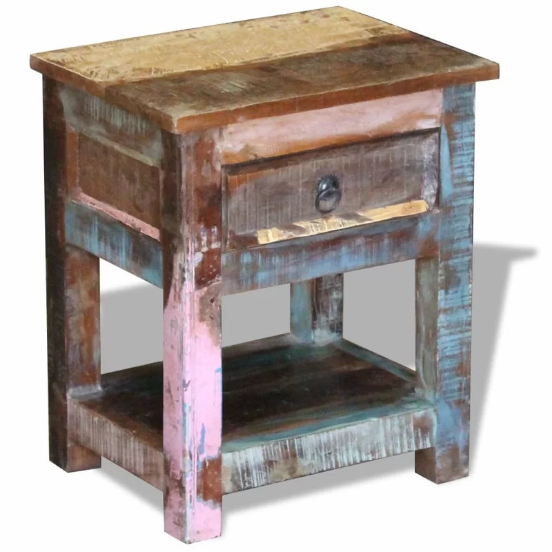 Shi Solid Wood Bedside Table