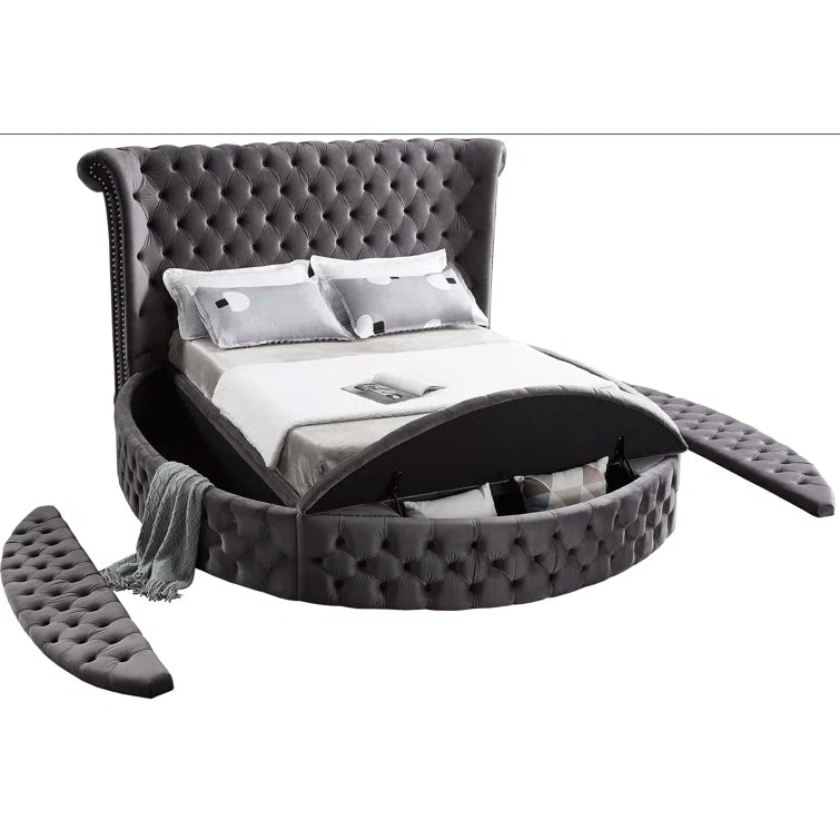 Dorgan Upholstered Wingback Bed