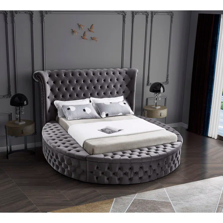 Dorgan Upholstered Wingback Bed
