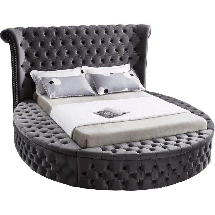 Dorgan Upholstered Wingback Bed