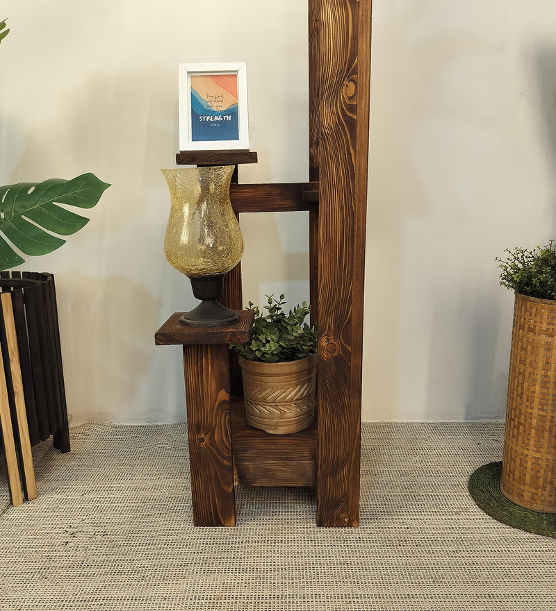 Dorian Wooden Floor Lamp with Brown Base and Jute Fabric Lampshade (BULB NOT INCLUDED) - Image 3