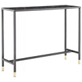 Alanna  Glass Top Console Table
