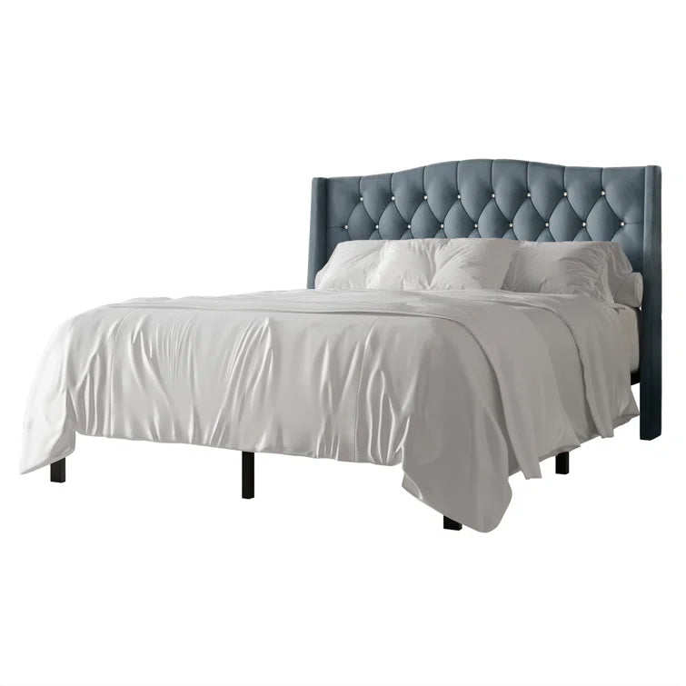 Dwayn Upholstered Wingback Bed
