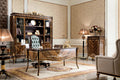 Luxury Executive Office Desk with Ornate Floral Inlay