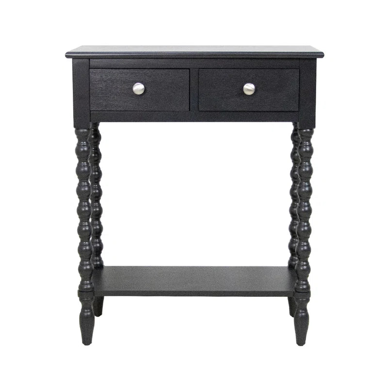 James Console Table For Living Room Furniture, 2 Drawers Wooden Slim Entry Hallway Table