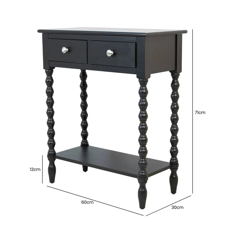 James Console Table For Living Room Furniture, 2 Drawers Wooden Slim Entry Hallway Table