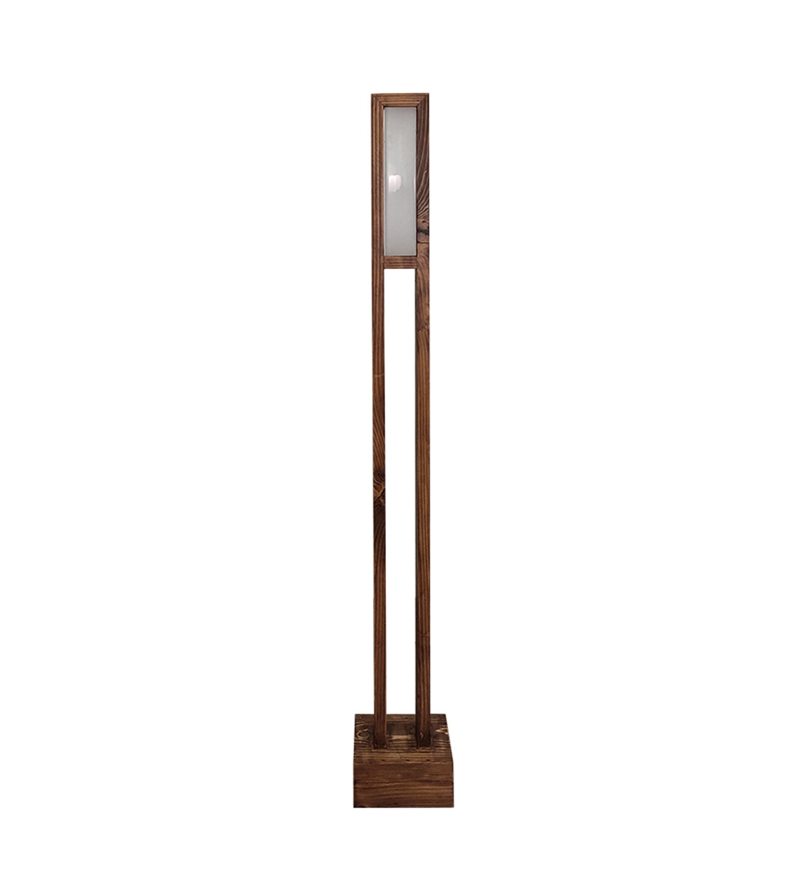 Elevar Wooden LED Floor Lamp with Brown Base