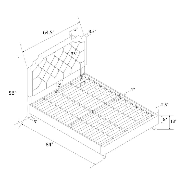 Eloise Upholstered Platform Bed