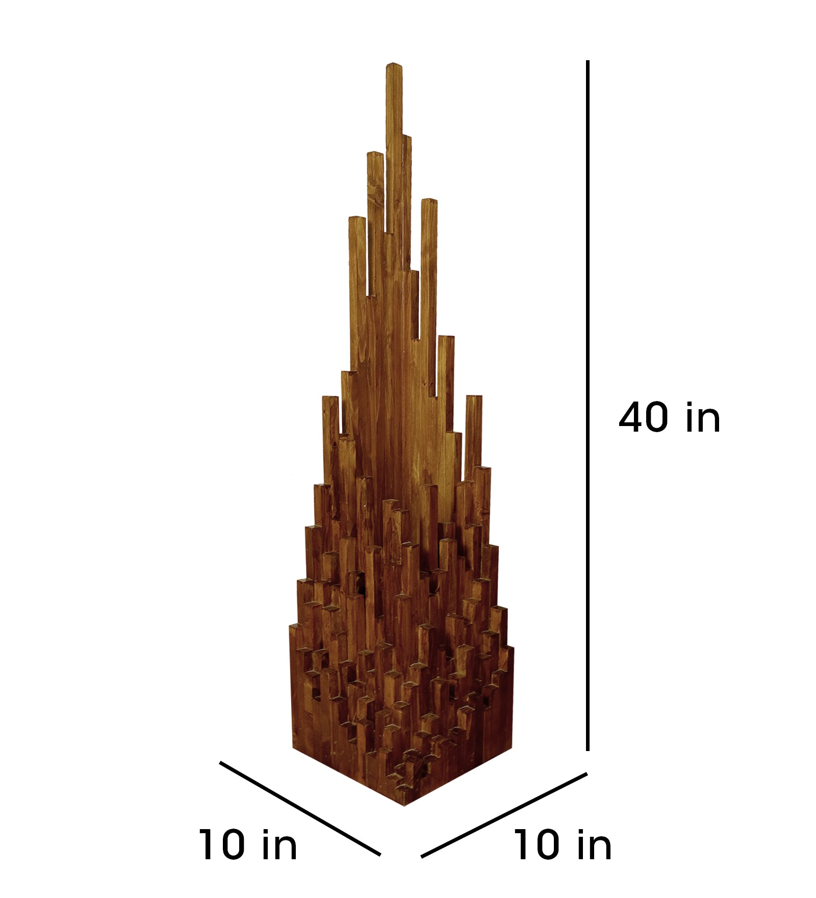 Emanate Diffused Lighting Wooden Floor Lamp with Brown Base (BULB NOT INCLUDED)