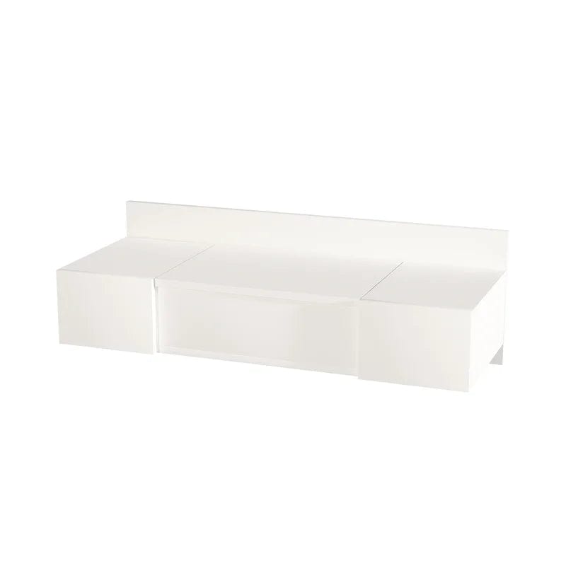 ALIMORDEN Floating Shelf with Drawer,Floating Drawer for Bathroom, White Wall Mounted Desk,Pull Out Drawer, Floating Wall Desk, Hanging Desk, White