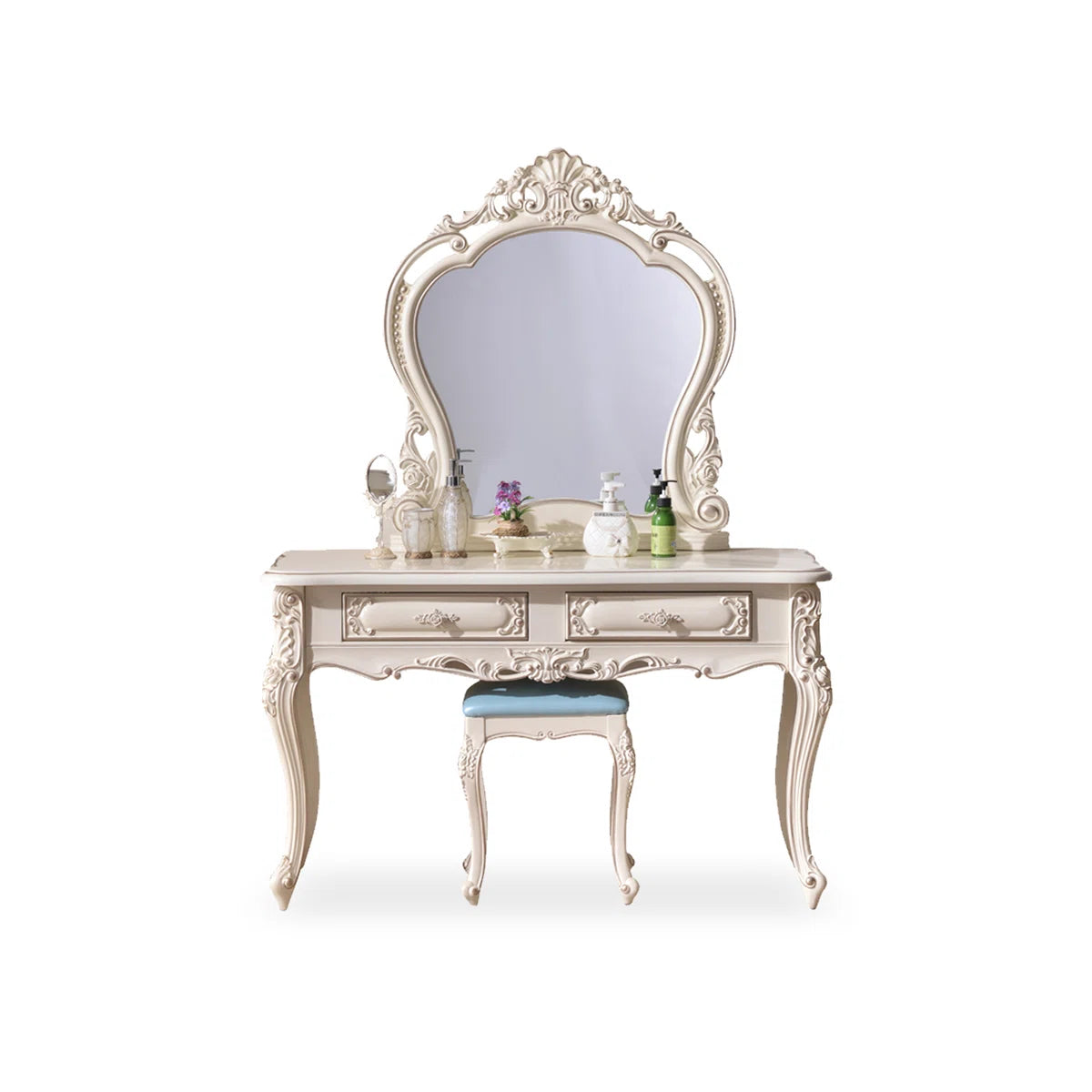 European-Style Luxury Oak Makeup Vanities-OUCHCART | Dresing table