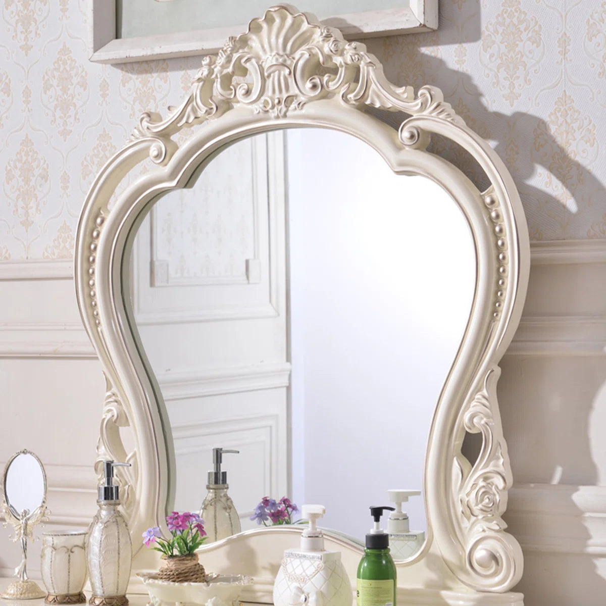 European-Style Luxury Oak Makeup Vanities-OUCHCART | Dresing table