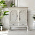 European style carved storage accent cabinet