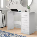 GAOMON Vanity Desk, Wood Makeup Dressing Table, Modern Bedroom Dressing Table with 4 Large Drawers for Kids Women Girls,White