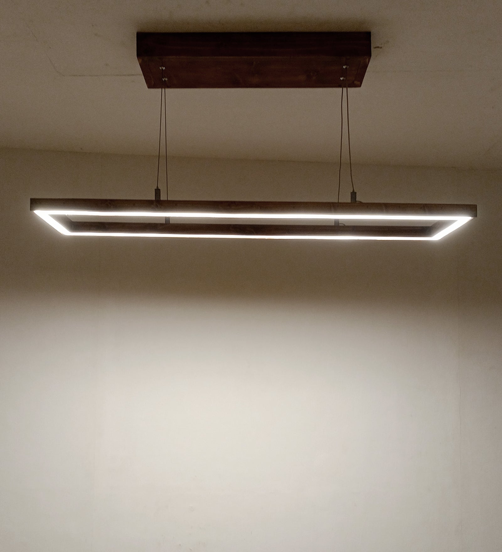 Even 36 Brown Wooden LED Hanging Lamp