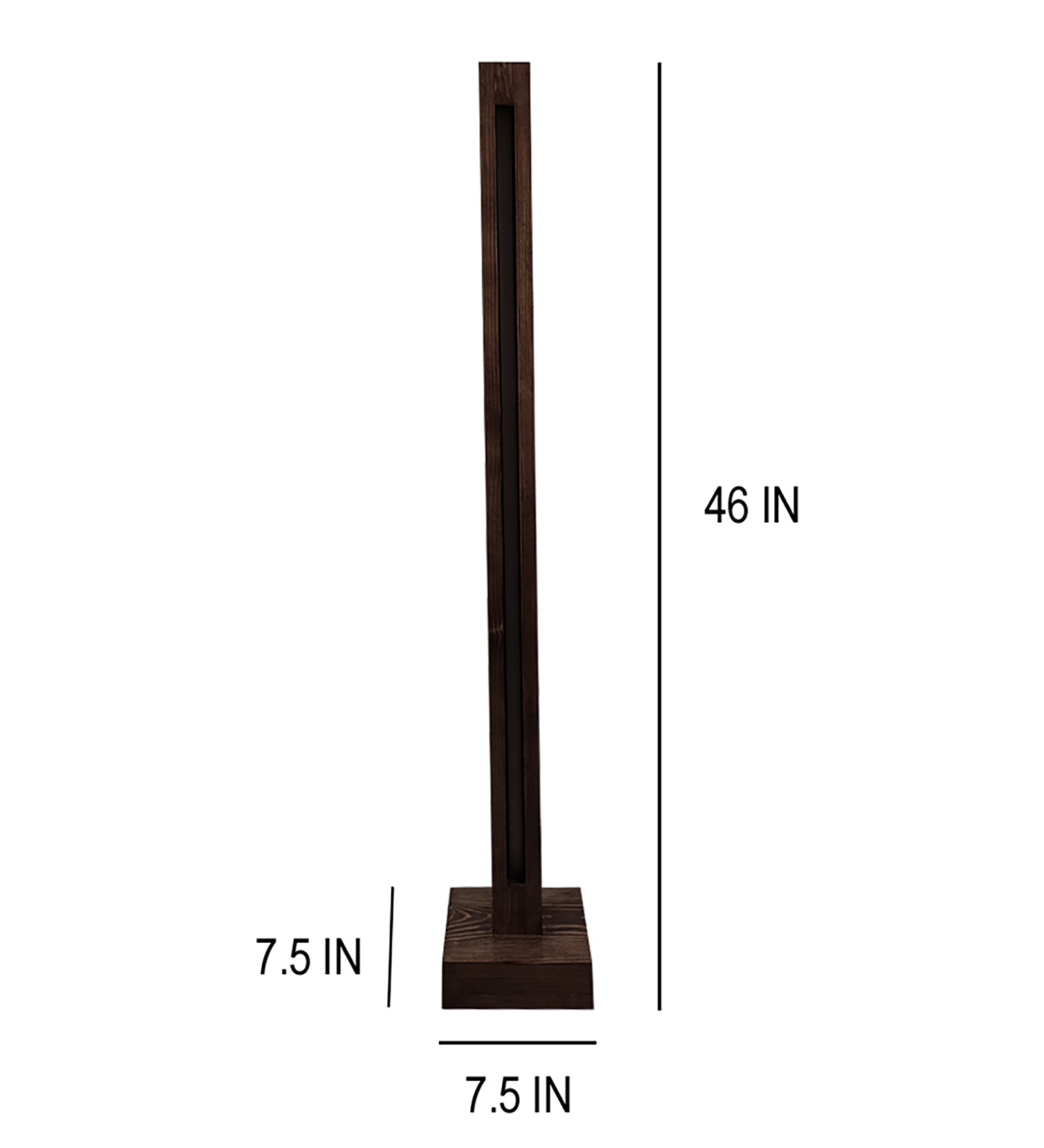 Excalibur LED Wooden Floor Lamp With Brown Base (BULB NOT INCLUDED)