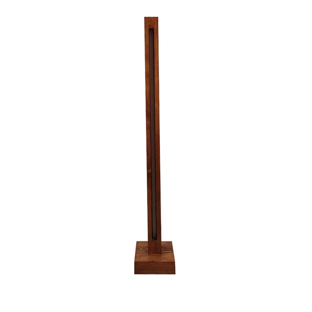 Excalibur LED Wooden Floor Lamp With Brown Base (BULB NOT INCLUDED)