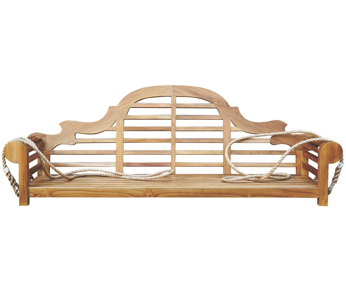 Ouch Cart Teak Wood Lutyens Style Porch Swing – Outdoor Garden Hanging Swing Bench (2-Seater / 3-Seater)